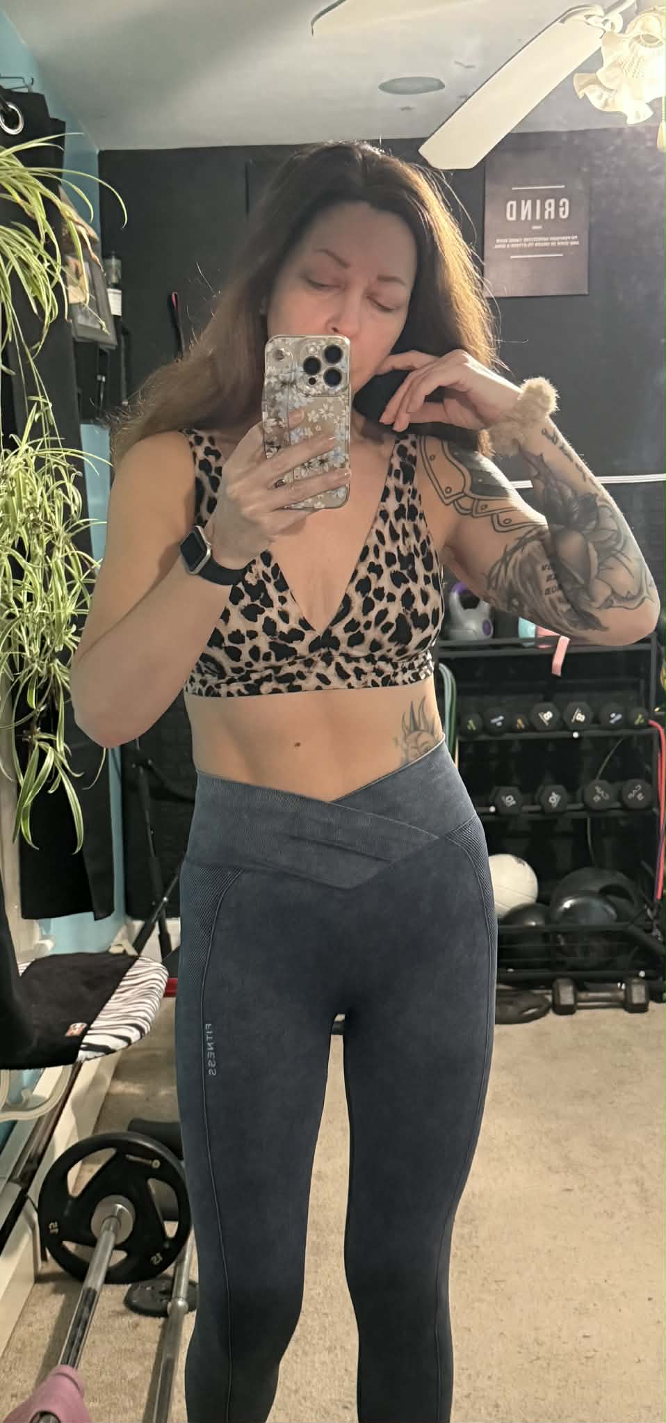 Lisa in workout attire at the gym